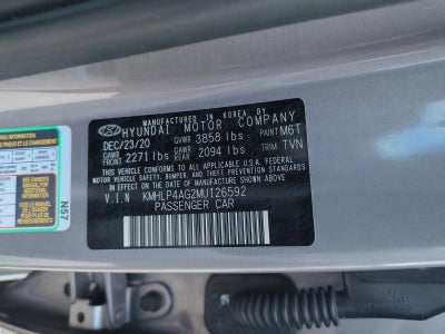 2021 Hyundai ELANTRA Limited IVT