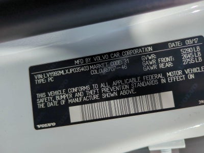 2018 Volvo S90 T6 AWD Inscription