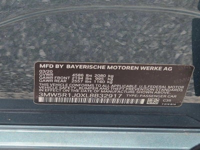 2020 BMW 330i Sedan North America