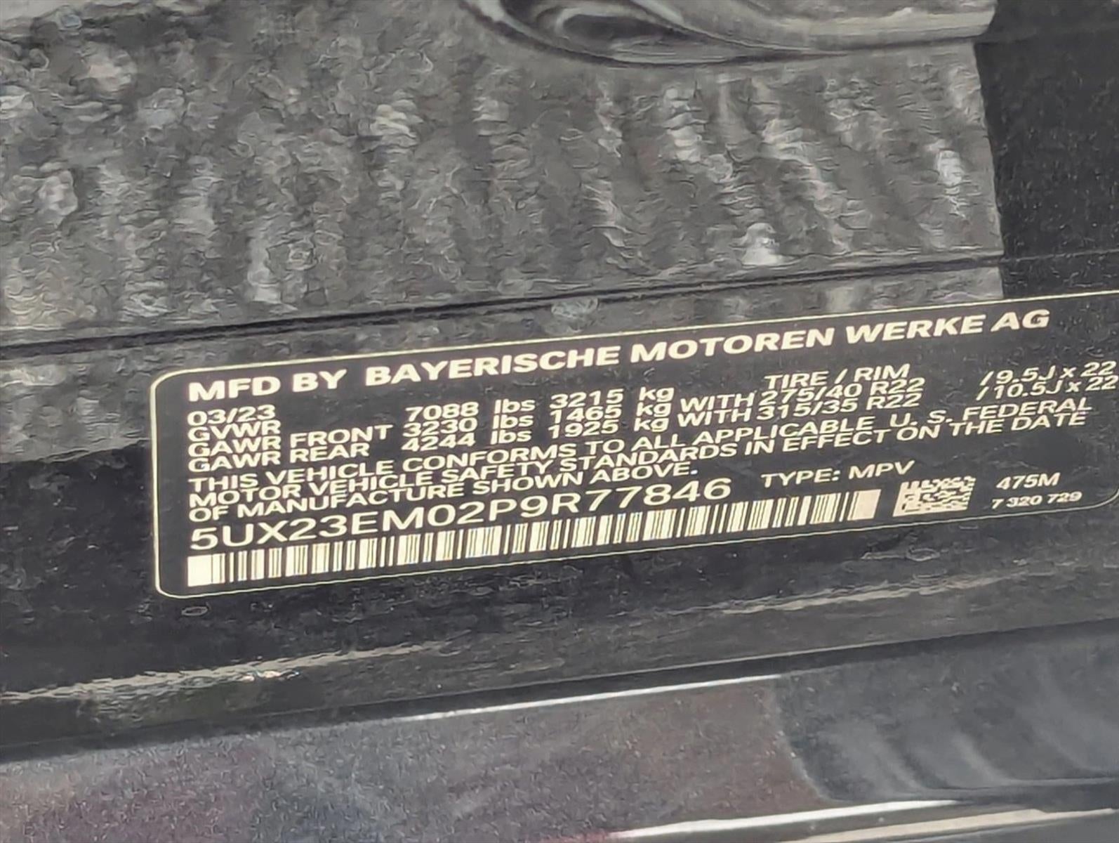 2023 BMW X7 xDrive40i Sports Activity Vehicle