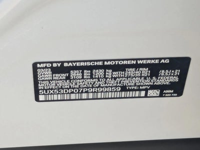 2023 BMW X3 xDrive30i Sports Activity Vehicle