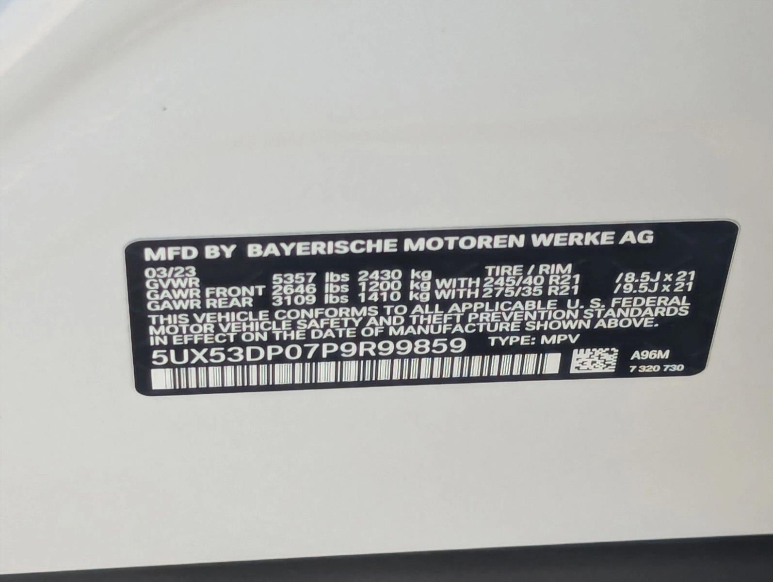 2023 BMW X3 xDrive30i Sports Activity Vehicle