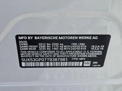 2026 BMW X3 30 xDrive Sports Activity Vehicle