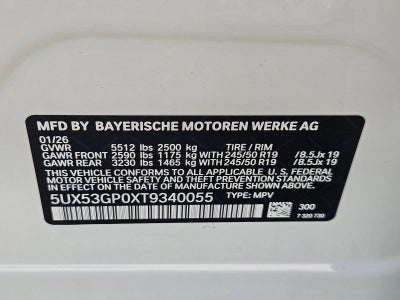 2026 BMW X3 30 xDrive Sports Activity Vehicle