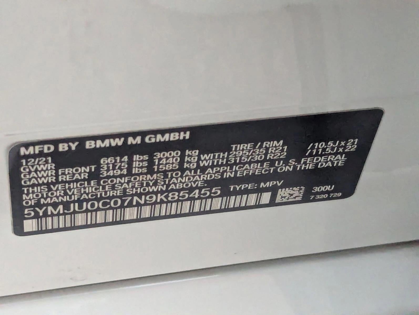 2022 BMW X5 M X5 M Sports Activity Vehicle