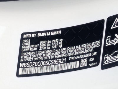 2025 BMW M8 M8 Competition Convertible