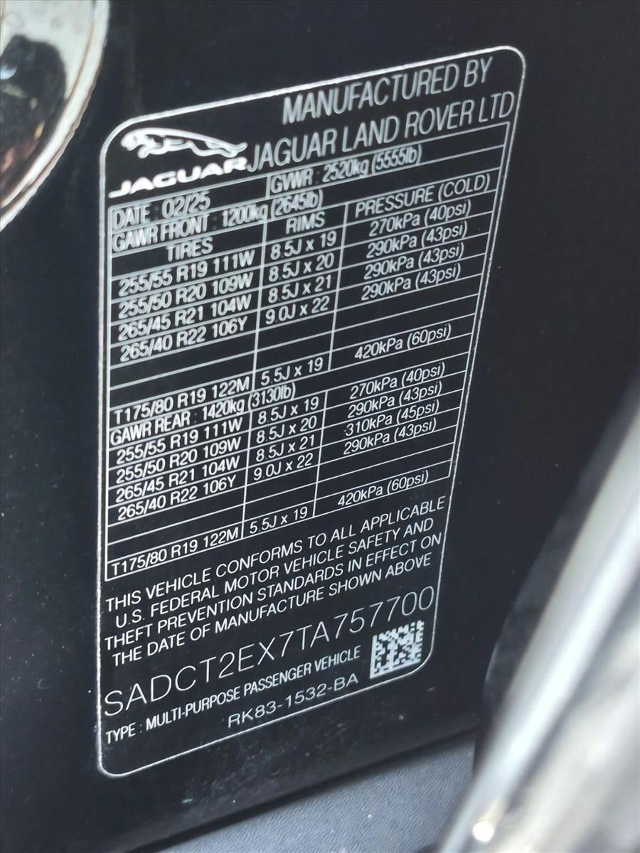 2026 Jaguar F-PACE R-Dynamic S P250 AWD