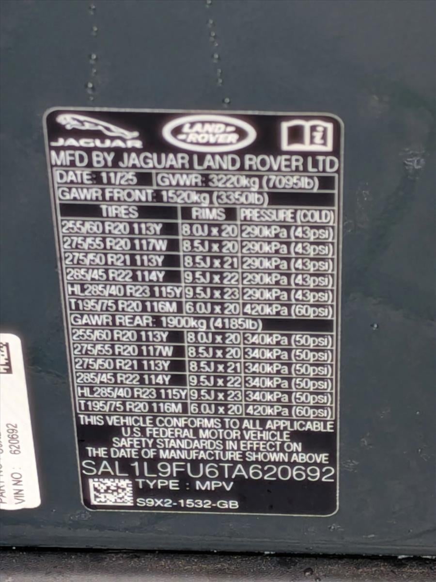 2026 Land Rover Range Rover Sport P400 Dynamic SE