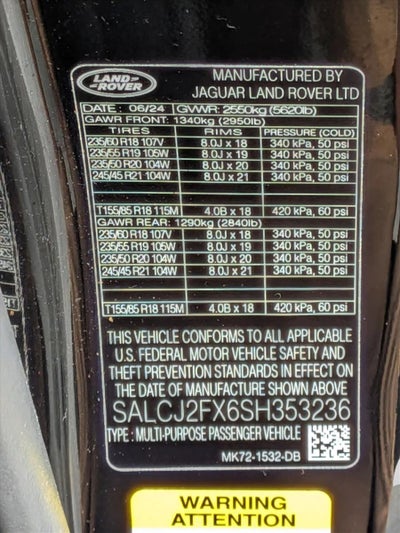 2025 Land Rover Discovery Sport S 4WD