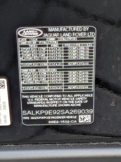 2025 Land Rover Range Rover P530 SE SWB