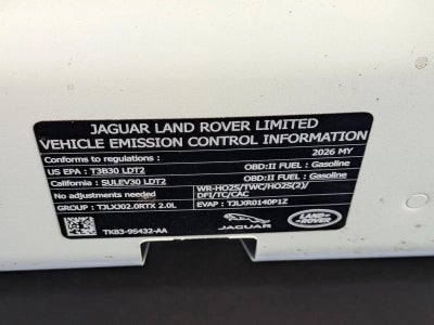 2026 Land Rover Range Rover Velar P250 S