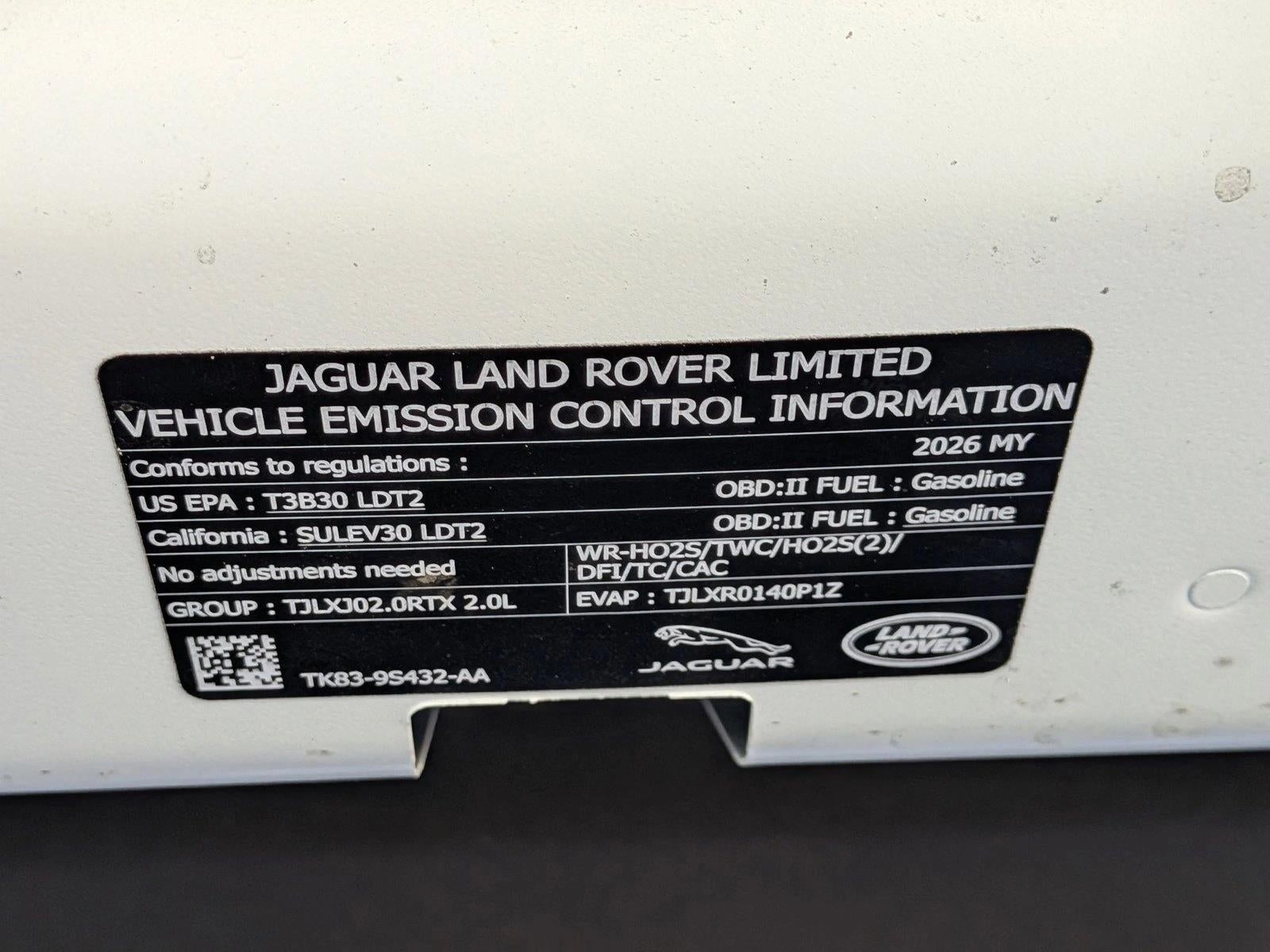 2026 Land Rover Range Rover Velar P250 S