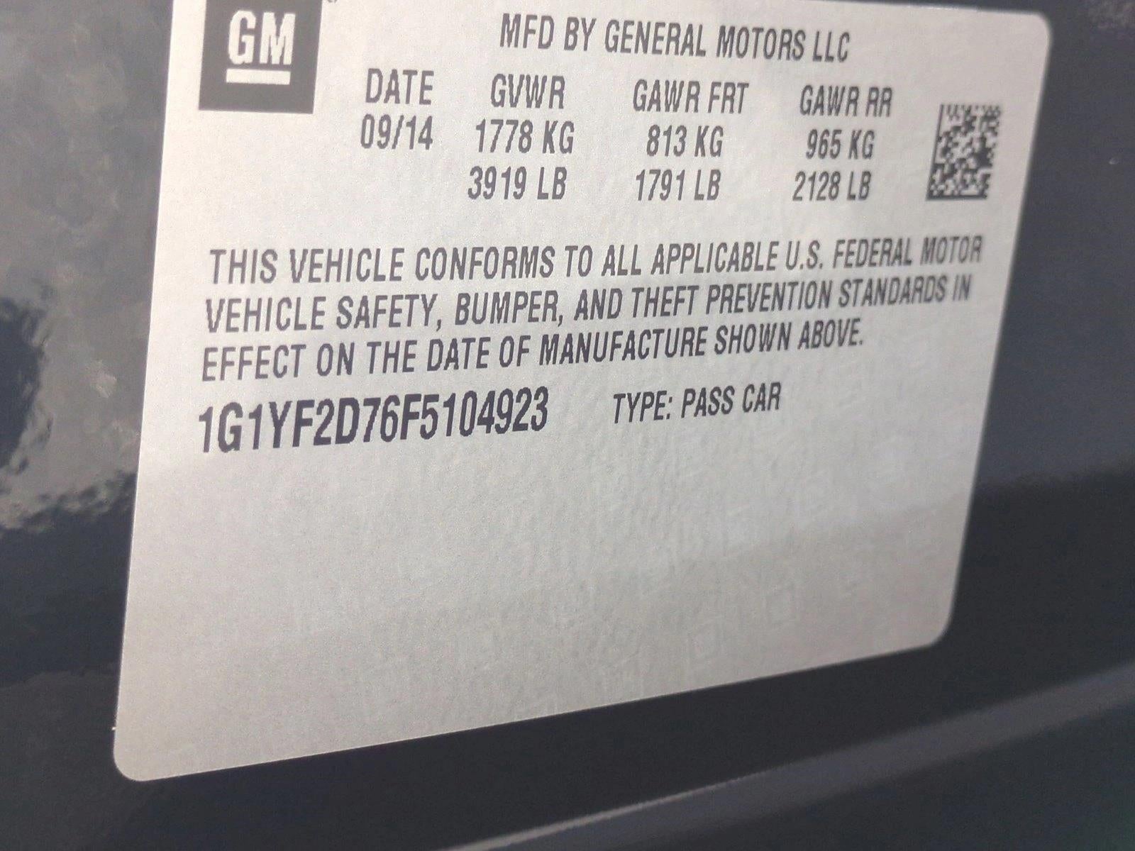 2015 Chevrolet Corvette Stingray Coupe 3LT