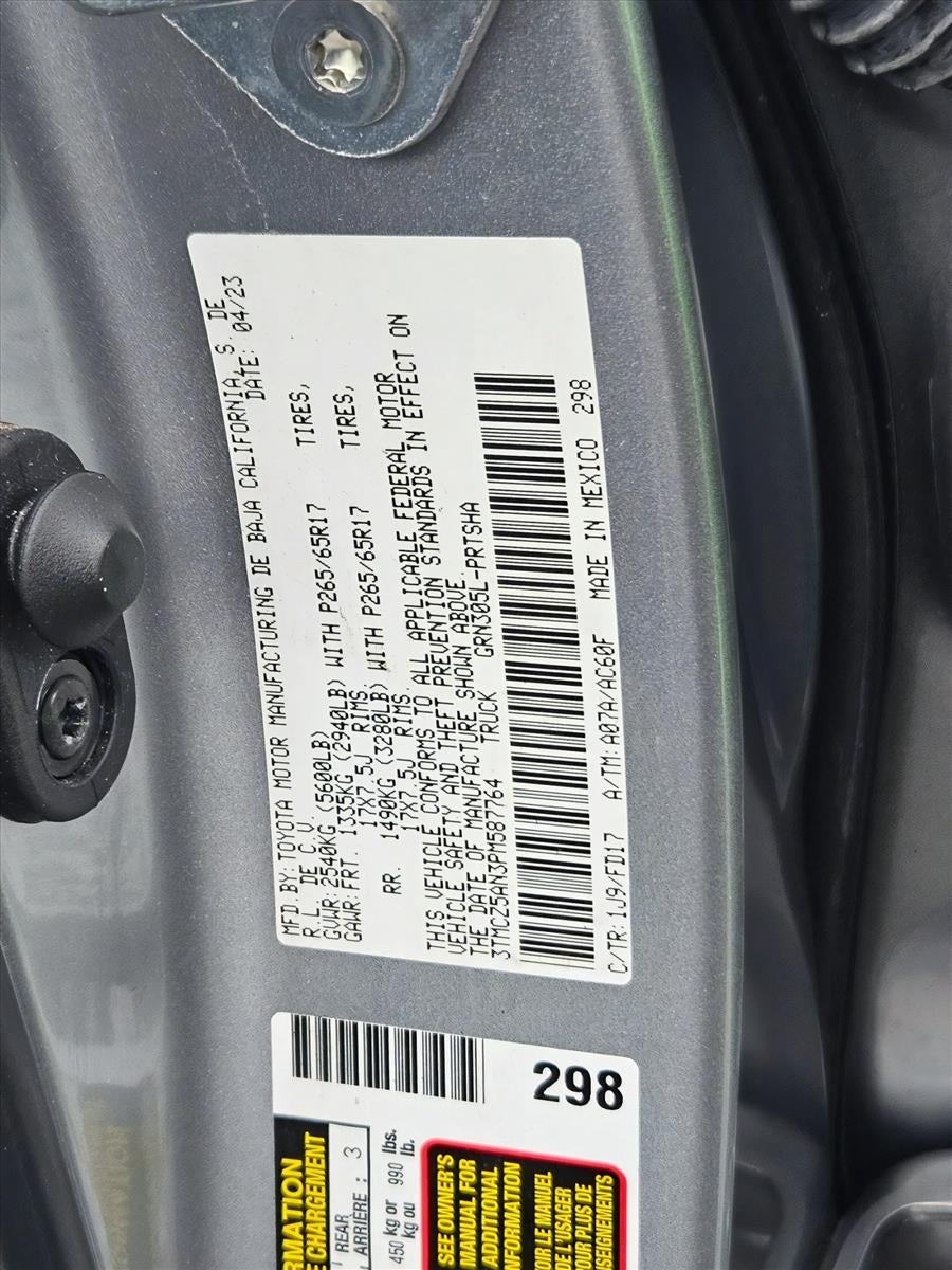 2023 Toyota Tacoma 4WD 4WD TRD Sport Double Cab 5' Bed V6 AT (Natl)