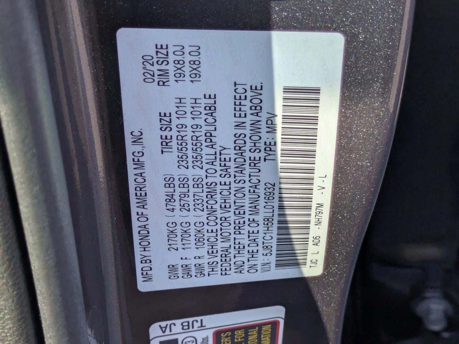 2020 Acura RDX FWD w/Technology Pkg