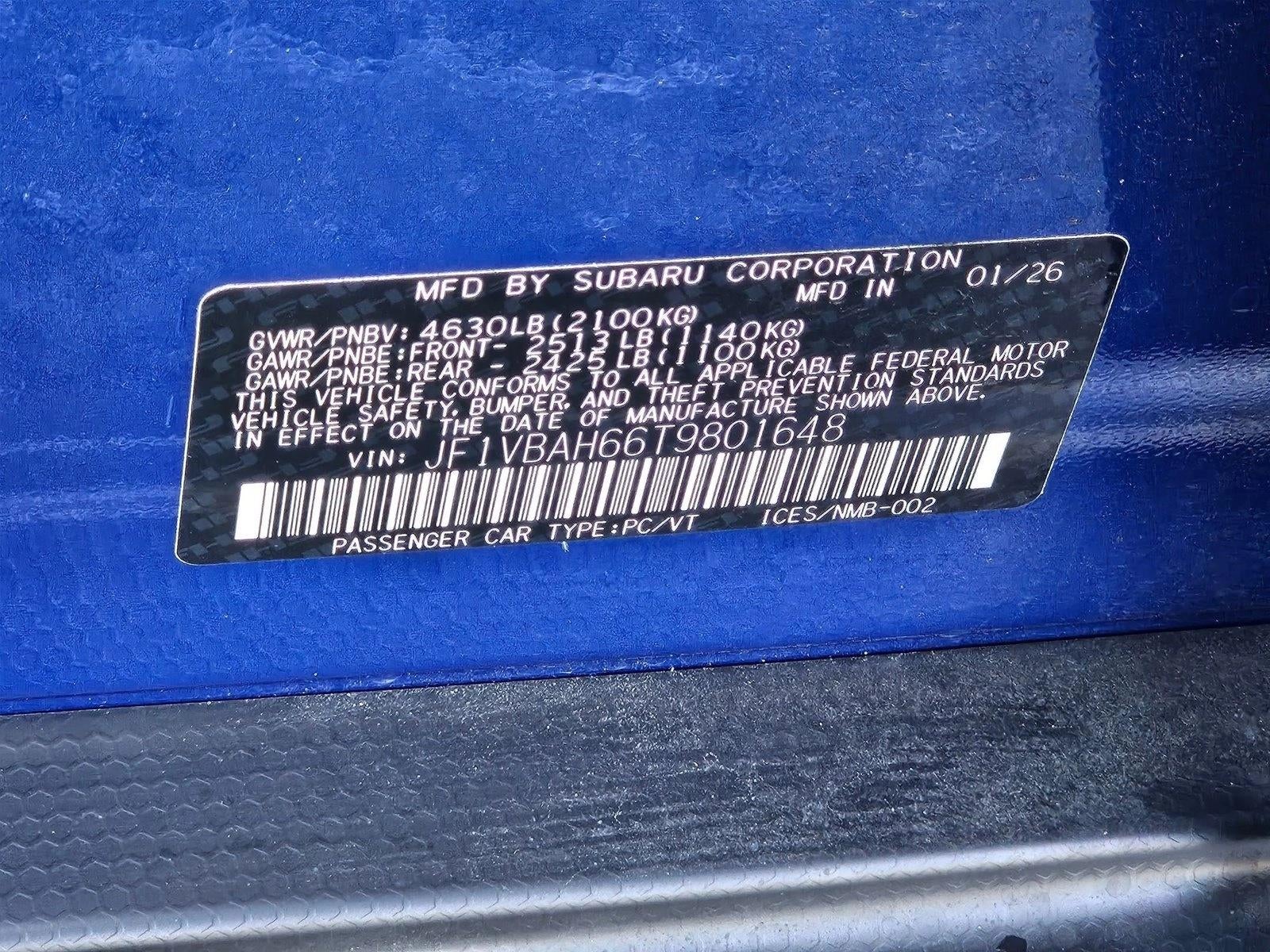 2026 Subaru WRX Premium Manual