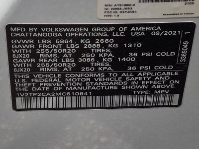 2021 Volkswagen Atlas 2021.5 2.0T SEL Premium 4MOTION