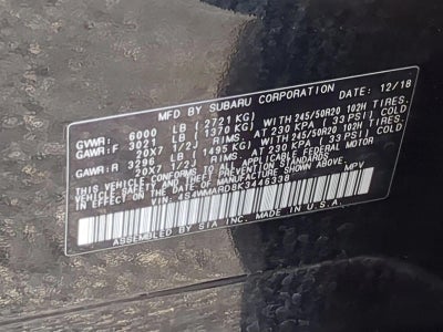 2019 Subaru Ascent 2.4T Touring 7-Passenger