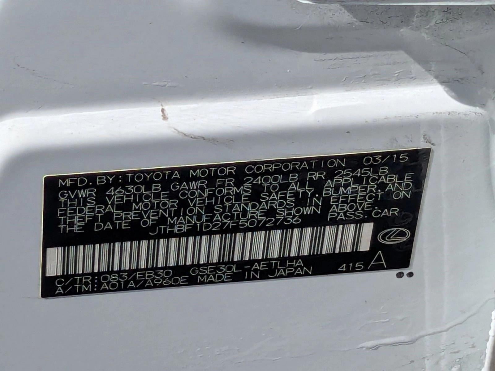 2015 Lexus IS 250 4dr Sport Sdn RWD F SPORT