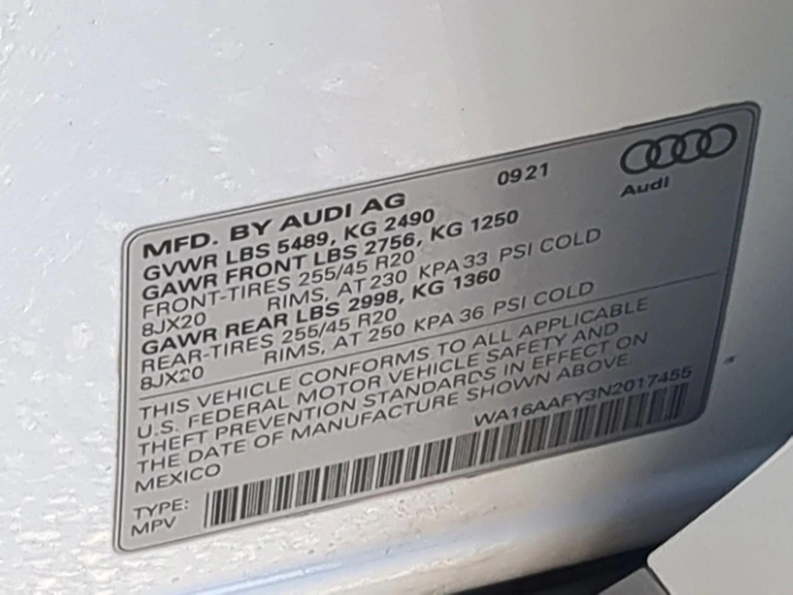 2022 Audi Q5 Sportback S line Prestige 45 TFSI quattro