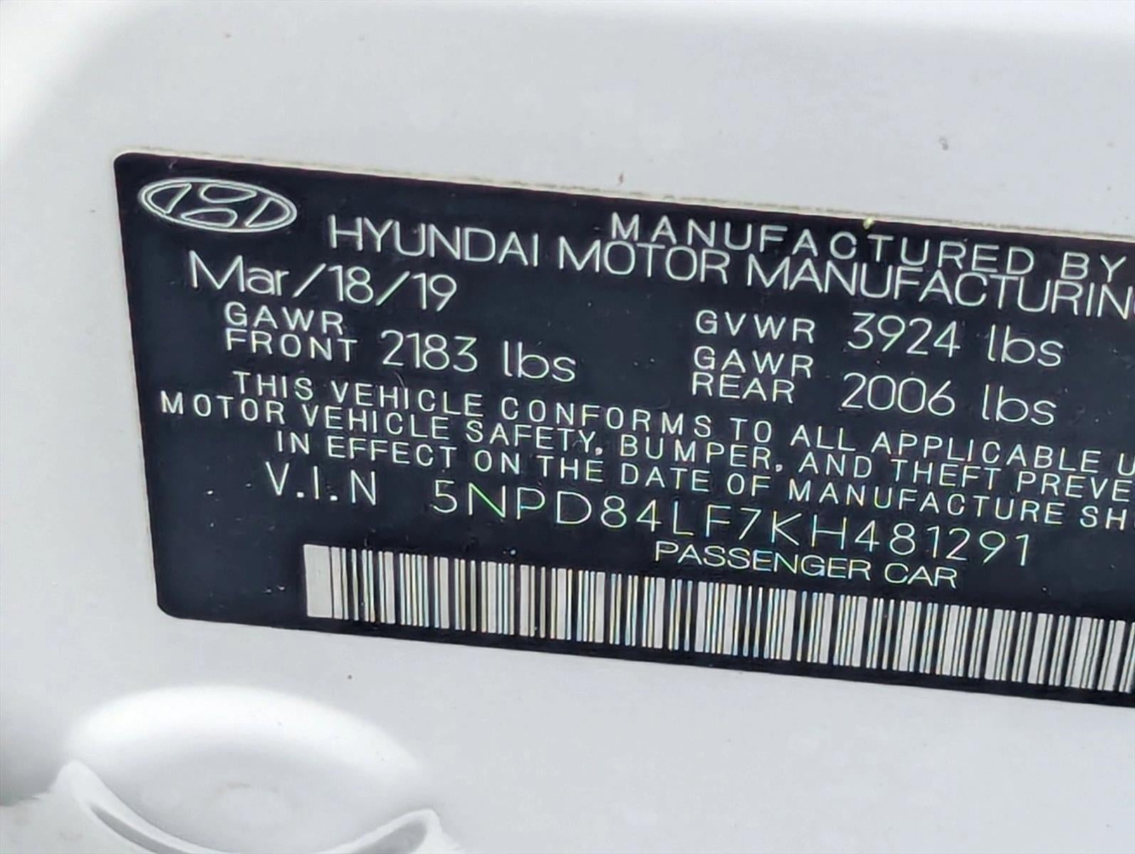 2019 Hyundai ELANTRA Limited Auto