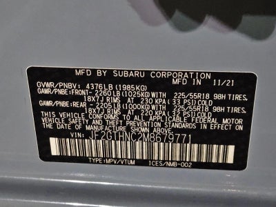 2021 Subaru Crosstrek Limited CVT