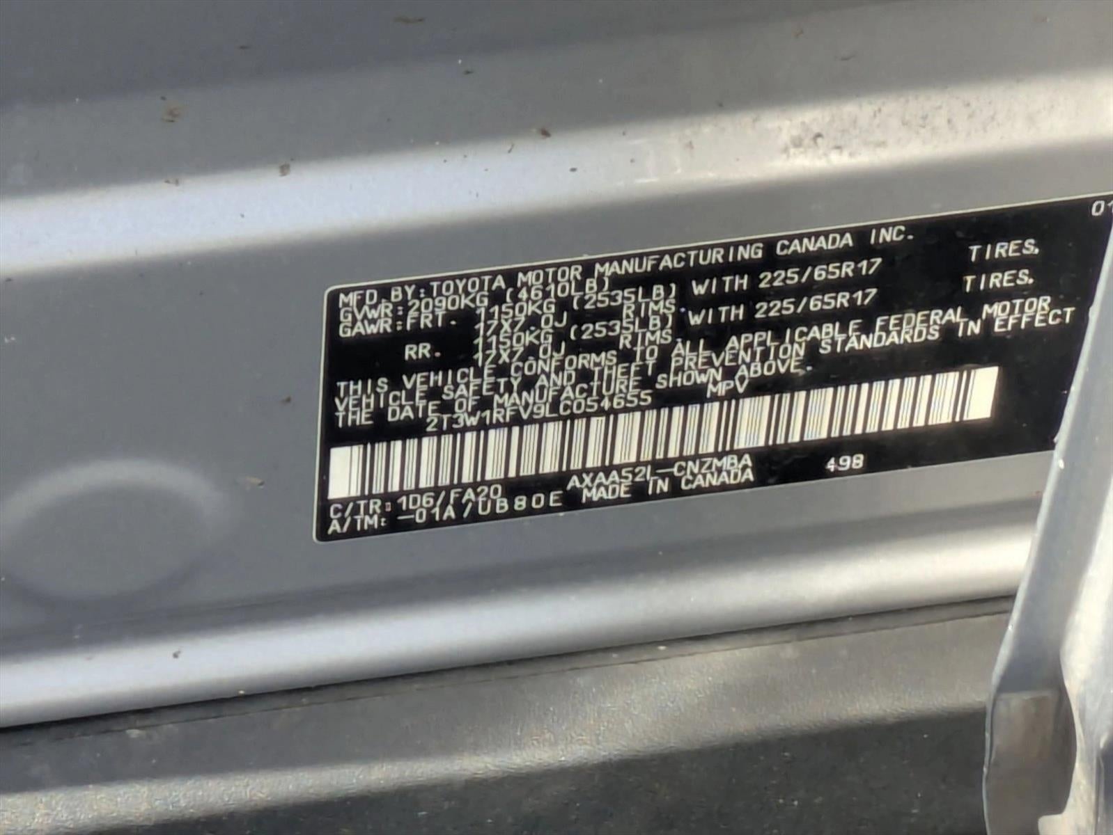 2020 Toyota RAV4 XLE FWD (GS)