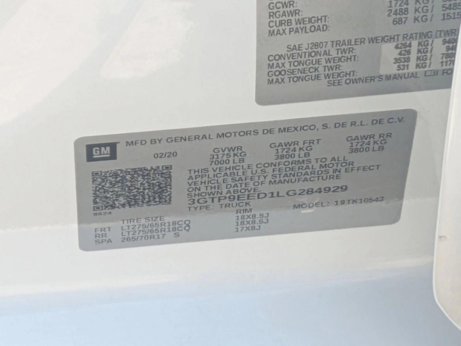 2020 GMC Sierra 1500 Crew Cab Short Box 4-Wheel Drive AT4