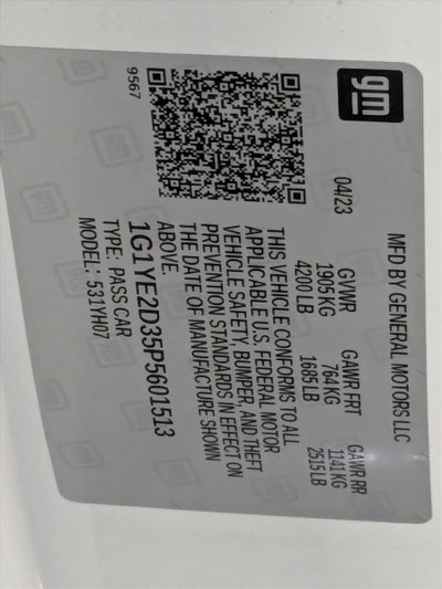 2023 Chevrolet Corvette Z06 Coupe 2LZ