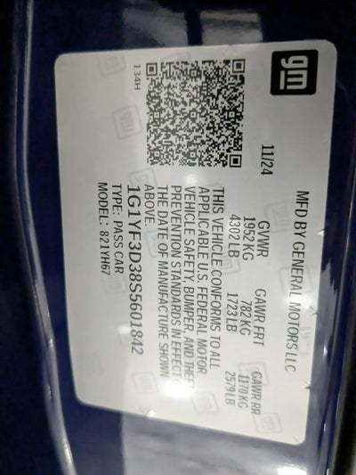 2025 Chevrolet Corvette Z06 Convertible 3LZ