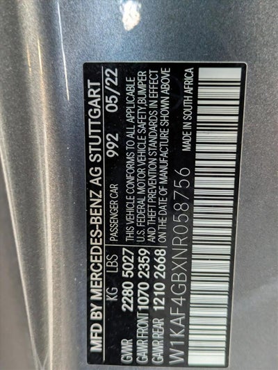 2022 Mercedes-Benz C-Class C 300 Sedan