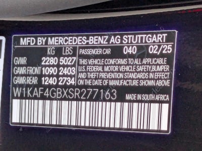 2025 Mercedes-Benz C-Class C 300 Sedan