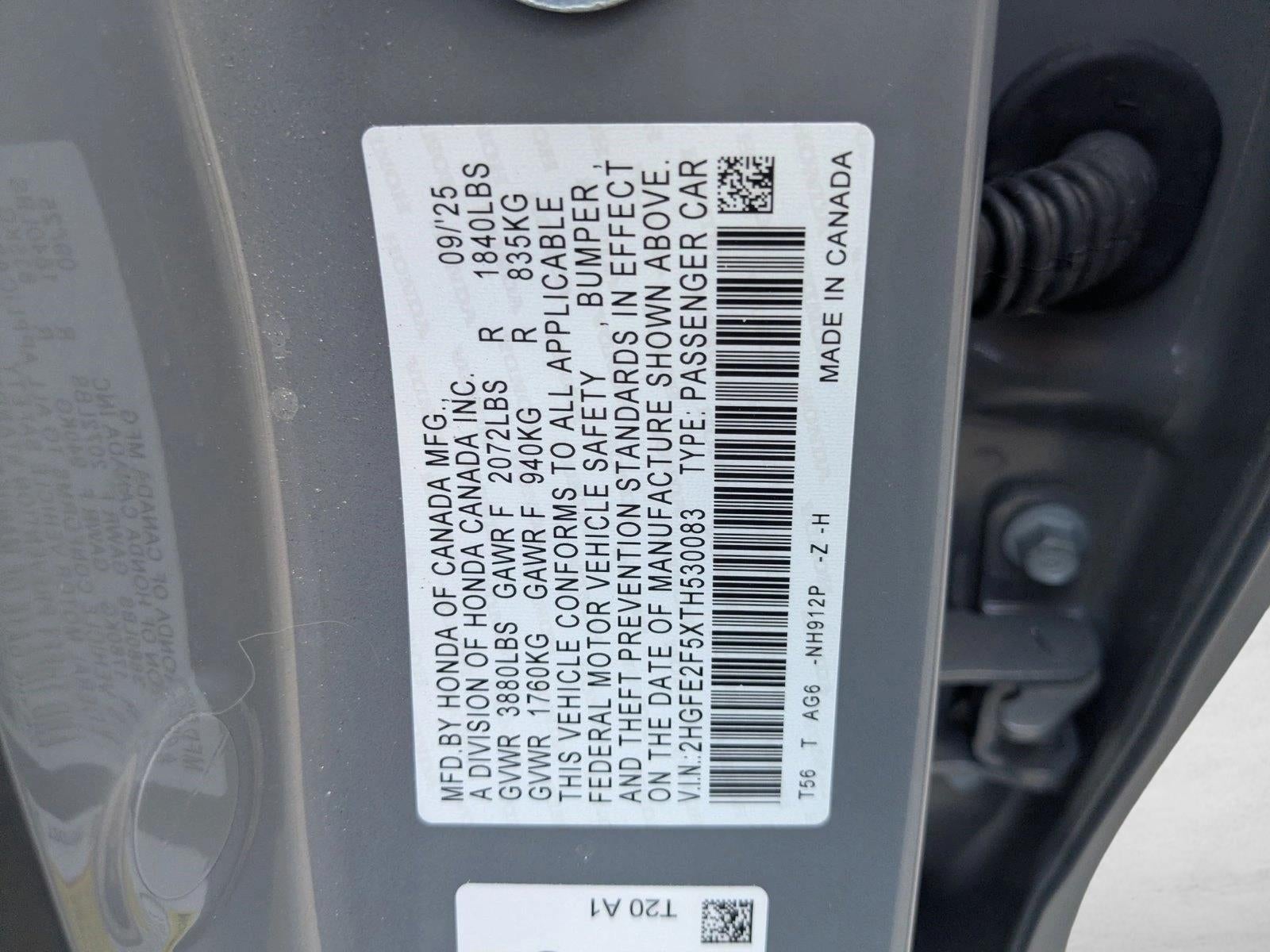 2026 Honda Civic Sedan Sport CVT