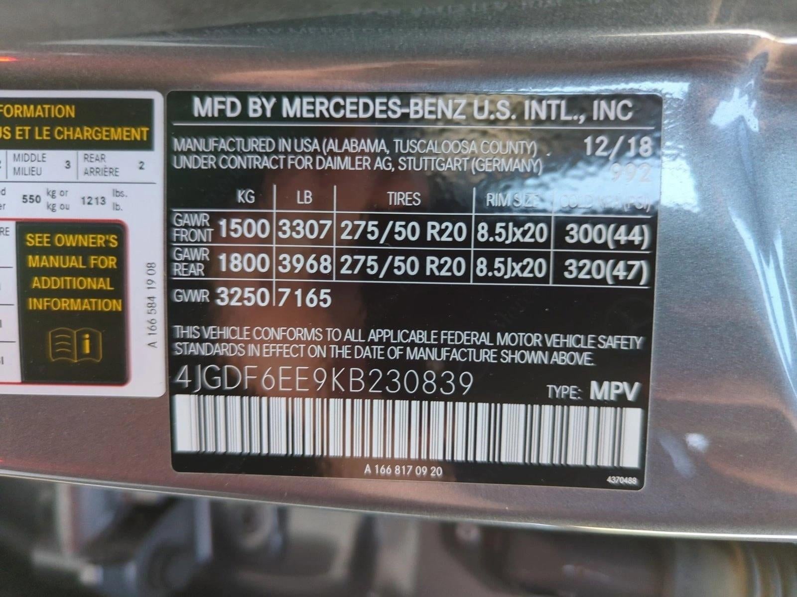 2019 Mercedes-Benz GLS GLS 450 4MATIC® SUV