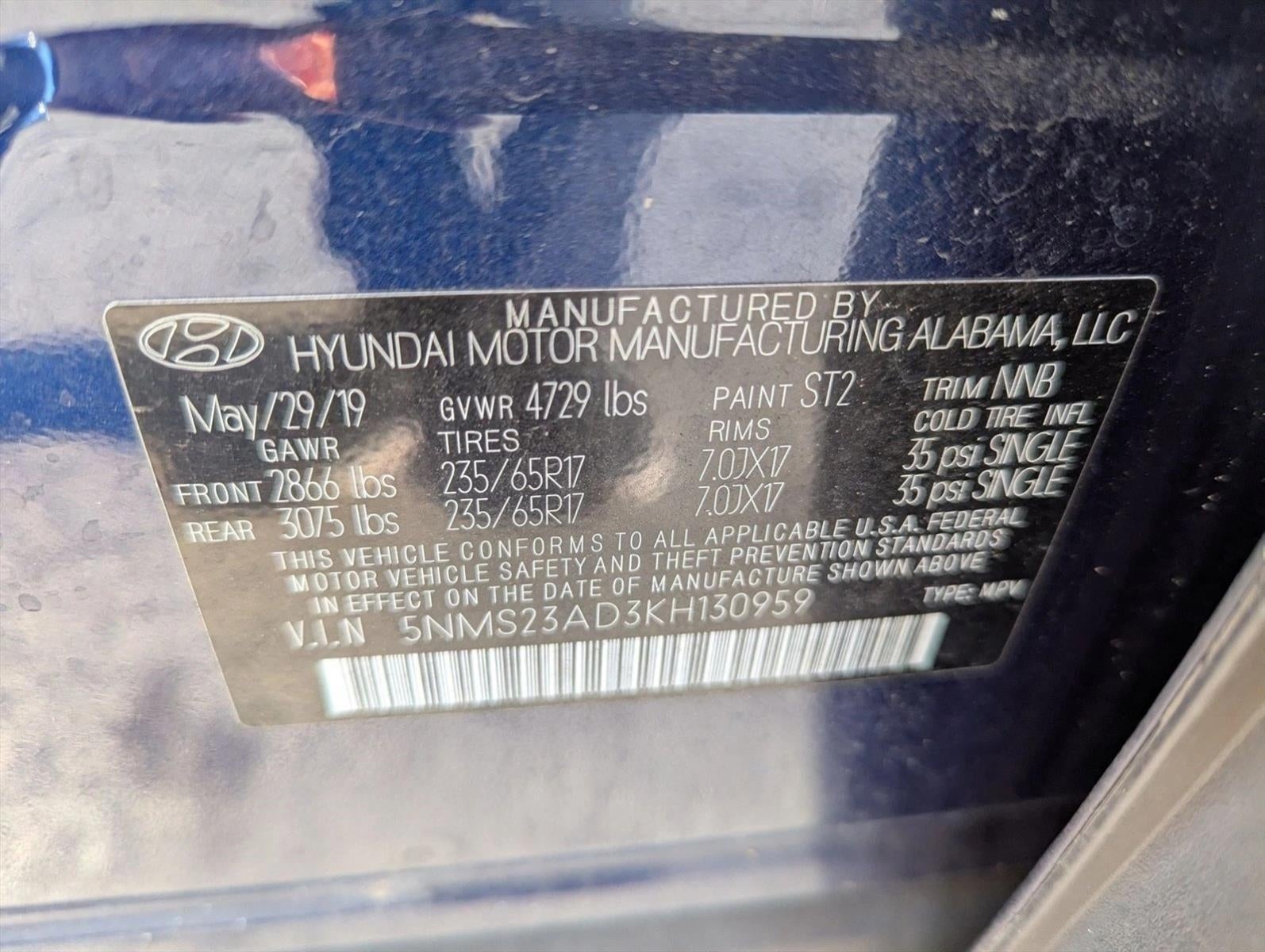 2019 Hyundai SANTA FE SE 2.4L Auto FWD