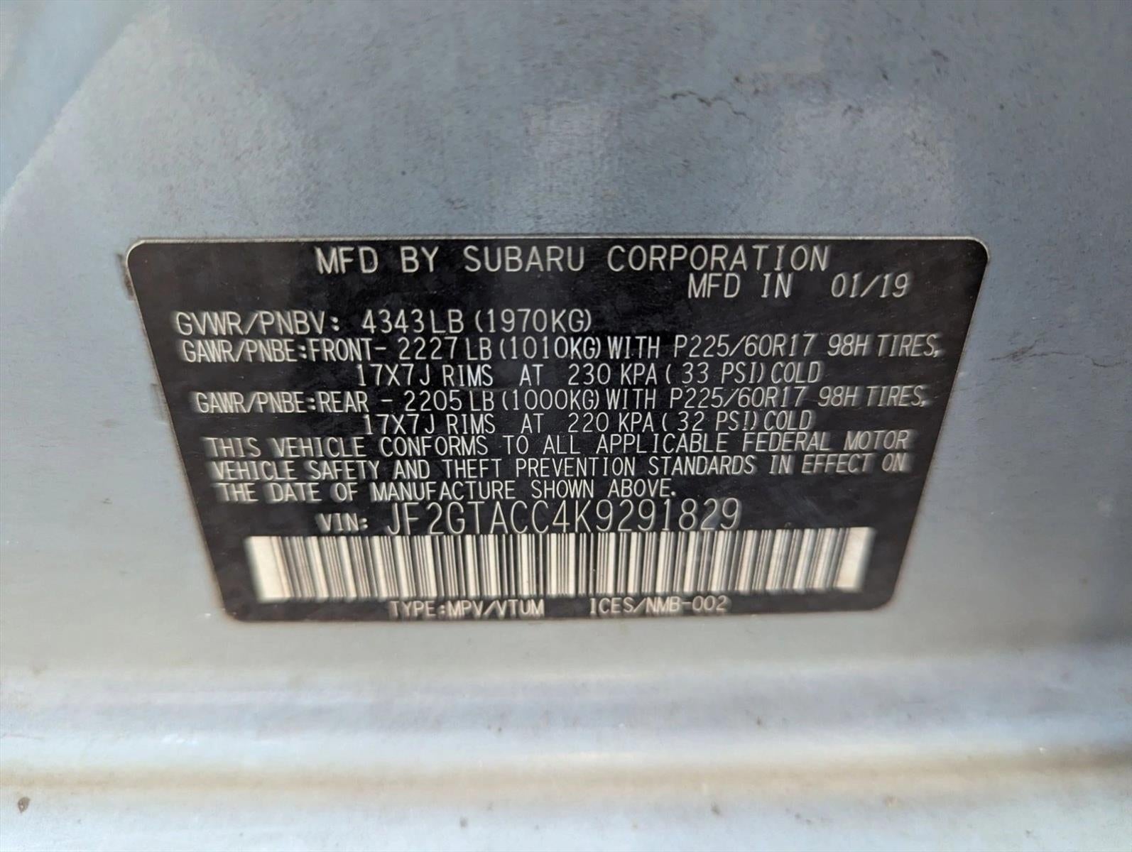 2019 Subaru Crosstrek 2.0i Premium Manual