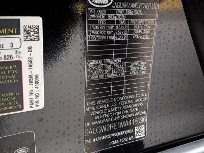 2021 Land Rover Range Rover SV Autobiography Dynamic SWB