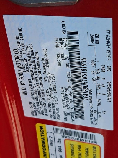 2019 Ford Mustang EcoBoost Premium Convertible