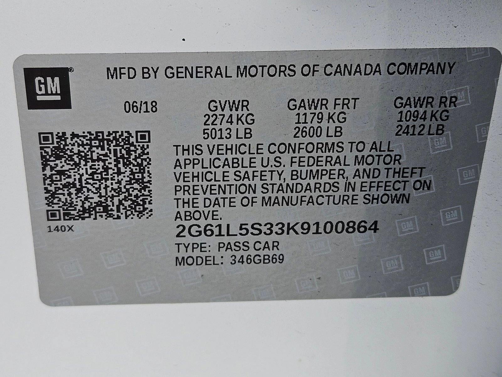 2019 Cadillac XTS 3.6L V6 FWD