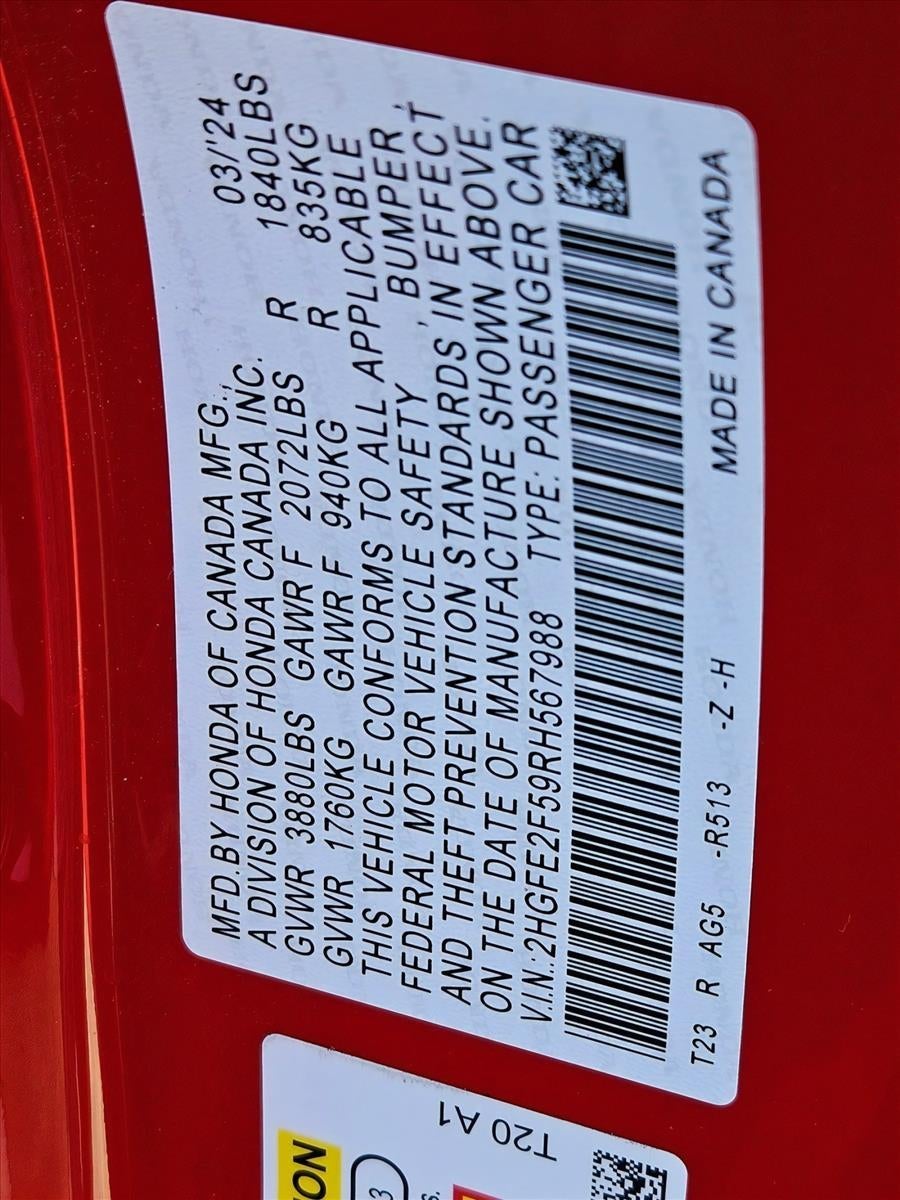 2024 Honda Civic Sedan Sport CVT