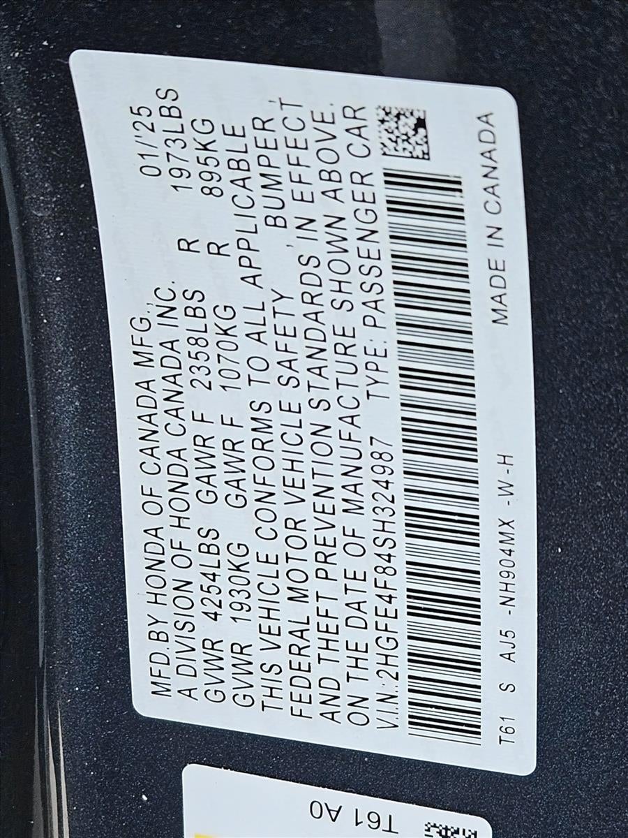2025 Honda Civic Sedan Hybrid Sport CVT