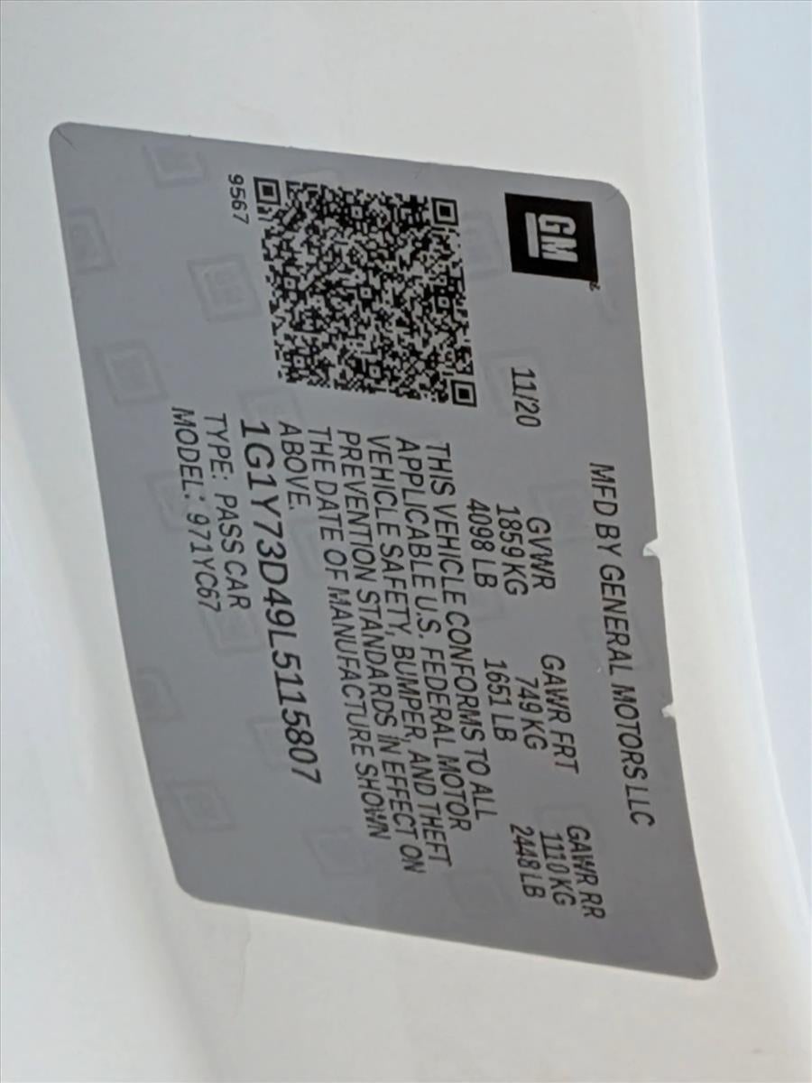 2020 Chevrolet Corvette Stingray Convertible 2LT