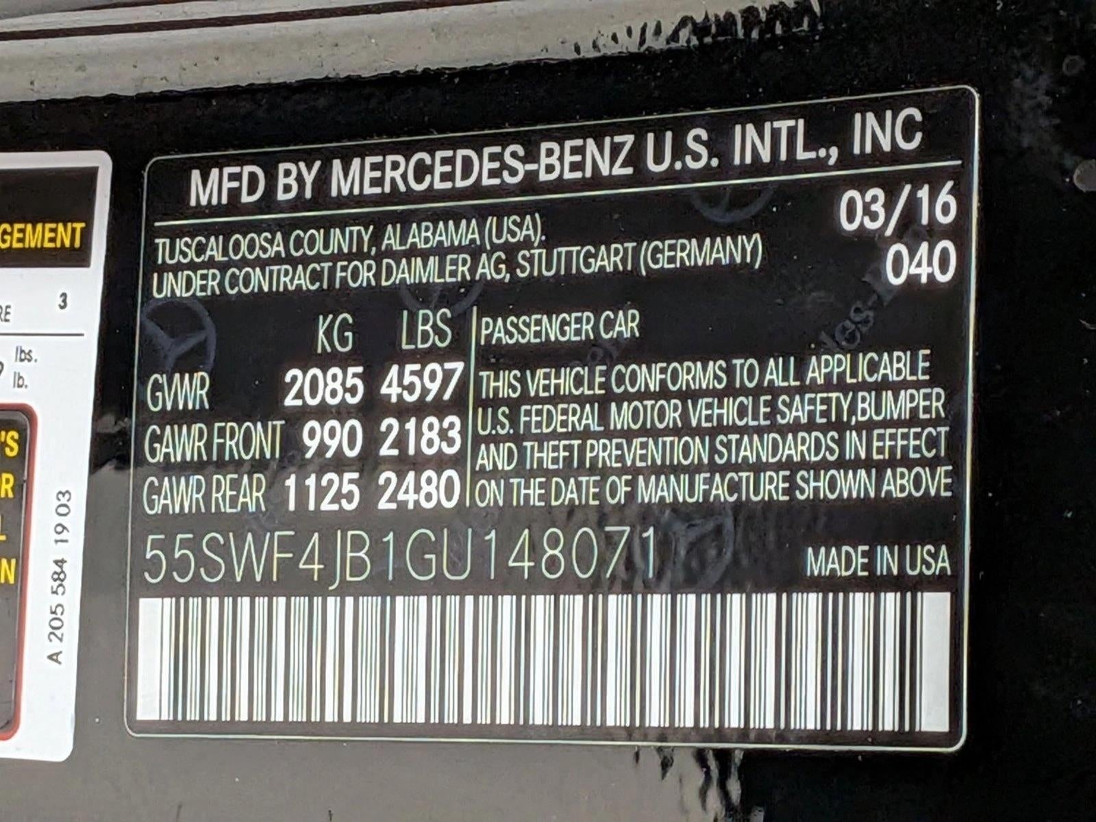 2016 Mercedes-Benz C-Class C 300 Sedan