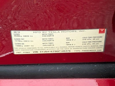2016 Tesla Model S 4dr Sdn AWD 90D