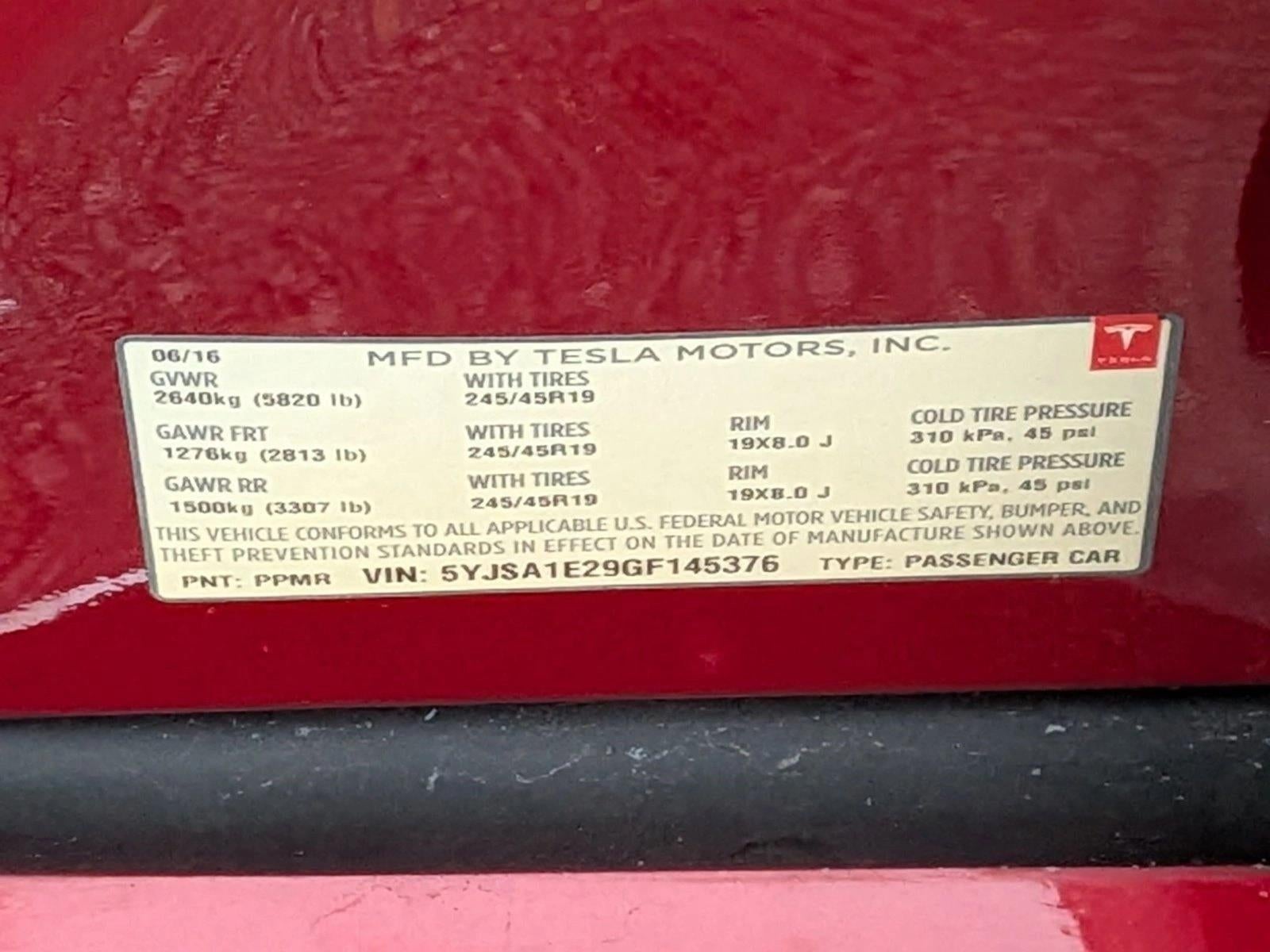 2016 Tesla Model S 4dr Sdn AWD 90D