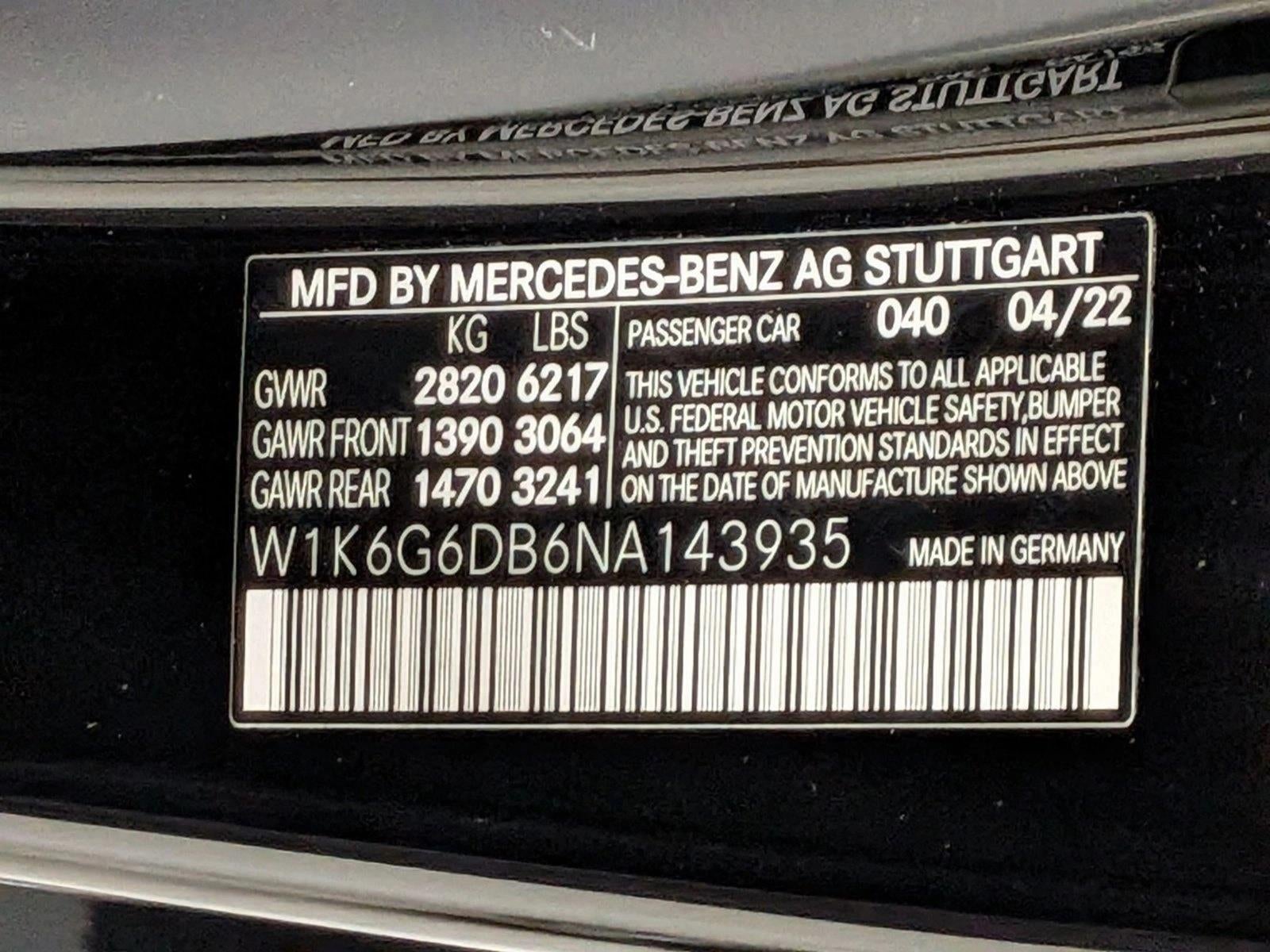 2022 Mercedes-Benz S-Class S 500 4MATIC® Sedan