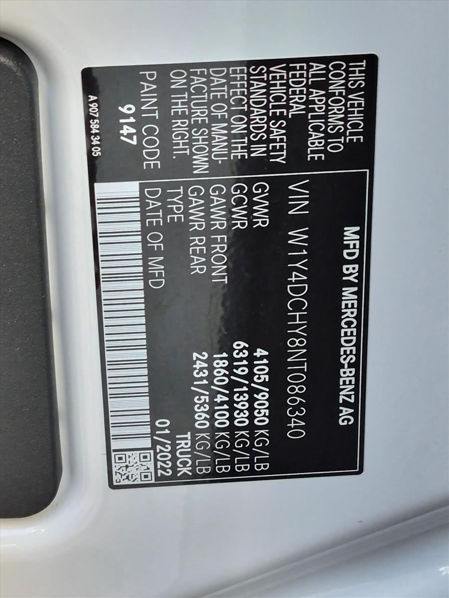 2022 Mercedes-Benz Sprinter Cargo Van 2500 High Roof I4 170" RWD