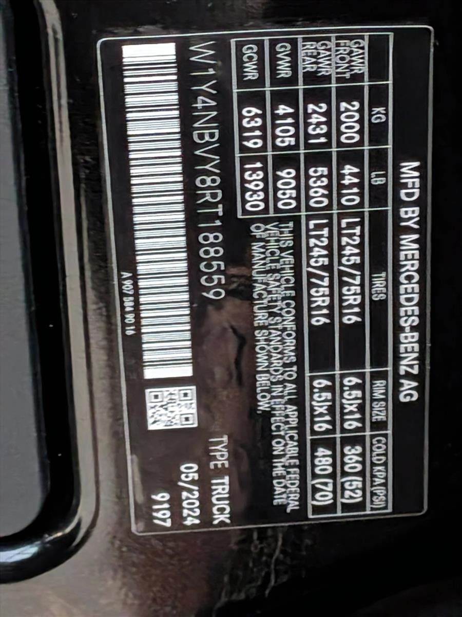 2024 Mercedes-Benz Sprinter Cargo Van 2500 Standard Roof I4 Diesel HO 144" AWD