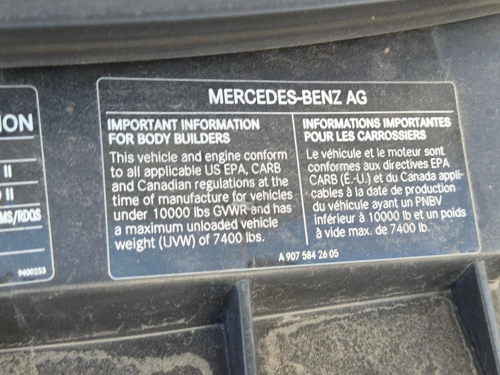 2024 Mercedes-Benz Sprinter Cargo Van 2500 High Roof I4 Diesel HO 170" RWD