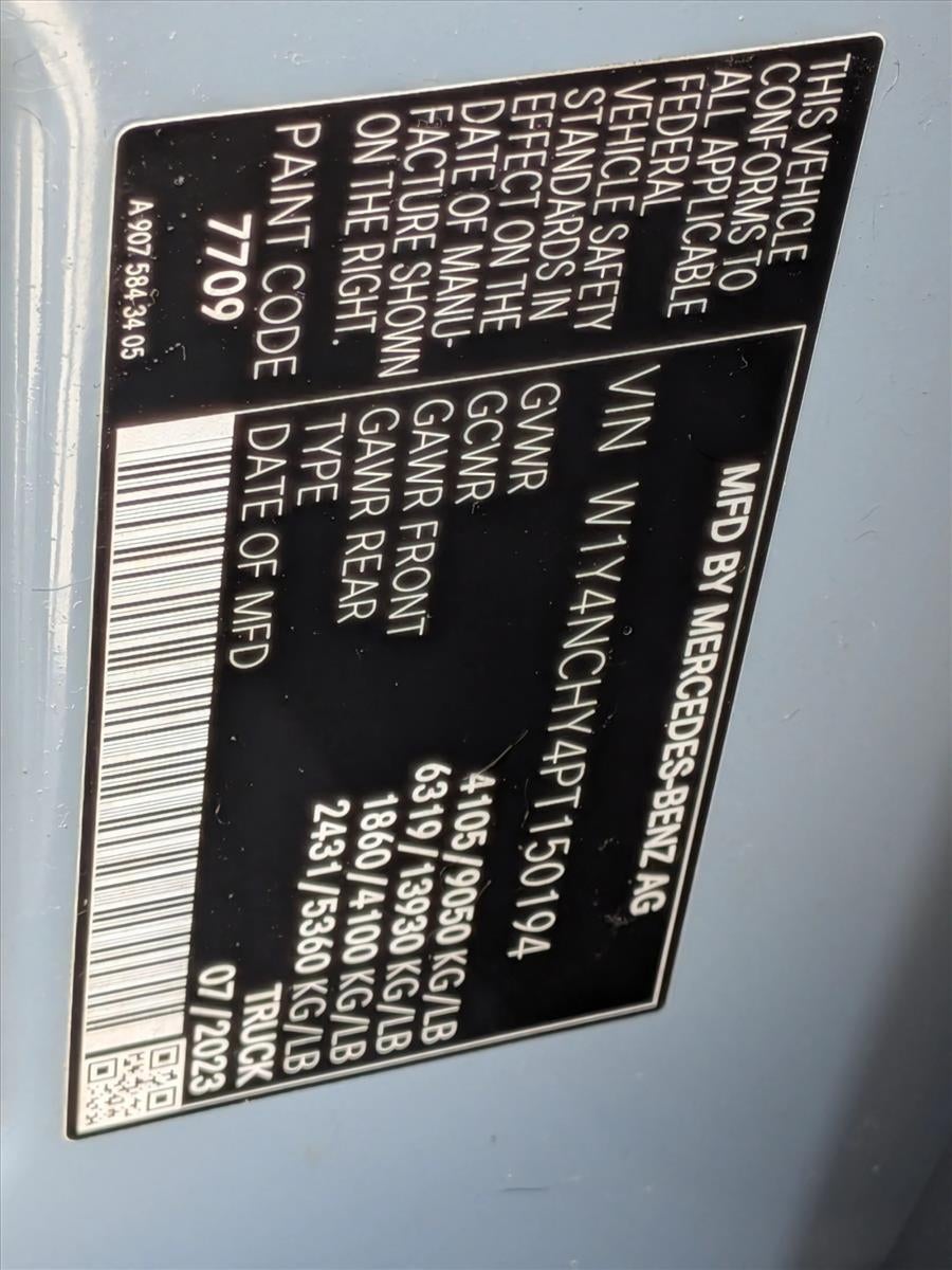2023 Mercedes-Benz Sprinter Cargo Van 2500 High Roof I4 Diesel HO 170" RWD